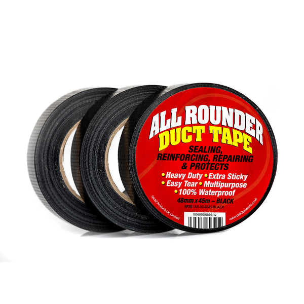 All Rounder Duct Tape - Black, Silver & White STICK2