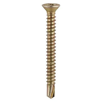 TIMCO Window Fabrication Screws Countersunk with Ribs PH Self-Tapping Self-Drilling Point Yellow