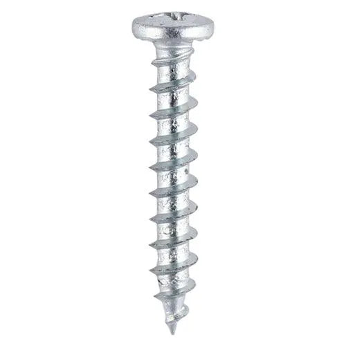 TIMCO Window Fabrication Screws Friction Stay Shallow Pan with Serrations PH Single Thread Gimlet Point Zinc