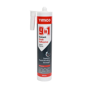 TIMCO 9 in 1 Instant Grab Adhesive White 290ml