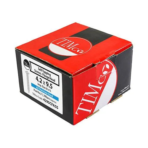 TIMCO Self-Tapping Flange Head A2 Stainless Steel Screws - 0
