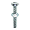 TIMCO Machine Pan Head Screws & Hex Nut Silver-5