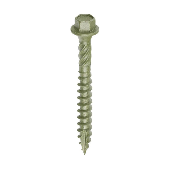 TIMCO Timber Screws Hex Flange Head Exterior Green