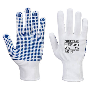 A110 - Polka Dot Glove White/Blue