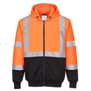 Hi-Vis Contrast Zipped Hoodie-1