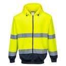 Hi-Vis Contrast Zipped Hoodie-2