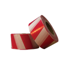 Non-Adhesive Hazard Warning Barrier Tape - Red/White or Black/Yellow - 70mm x 500m-1