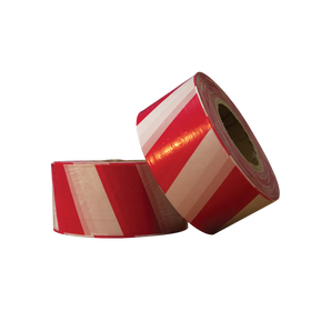 Non-Adhesive Hazard Warning Barrier Tape - Red/White or Black/Yellow - 70mm x 500m