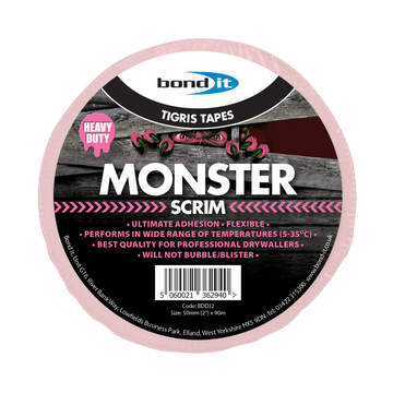 Bond-It Monster Scrim Tape – Fibreglass Drywall Joint Tape