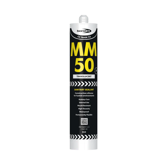 MM50 Acetoxy Cure Sanitary Silicone Sealant - 285ml (25 tubes per box) - 0