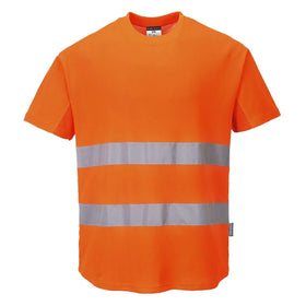 Hi-Vis Cotton Comfort Mesh Insert T-Shirt S/S