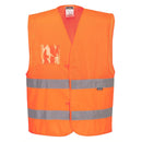 Hi-Vis Half Mesh Two Band Vest-1