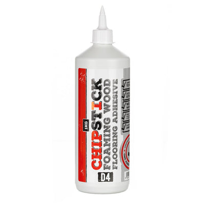 Bottle of Wood Flooring Adhesive on a white background