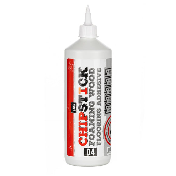 Bottle of Wood Flooring Adhesive on a white background