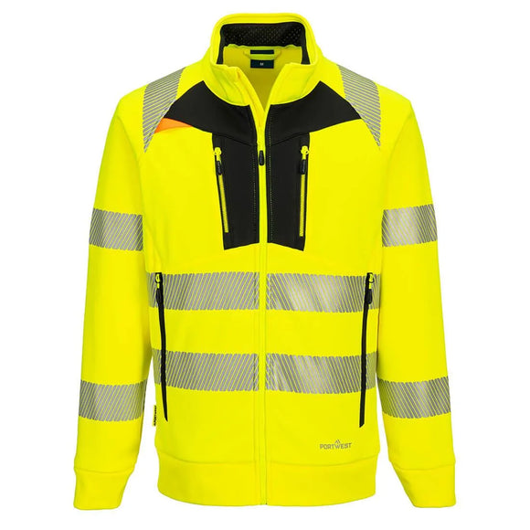 DX4 Hi-Vis Funnel Neck Zipped Sweatshirt