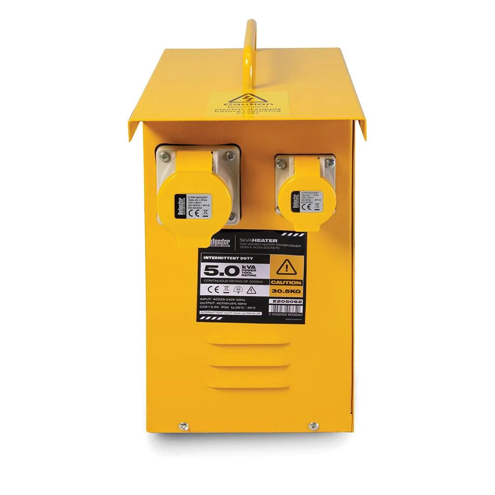 Defender 5kVA Metal Heater Transformer 16A / 32A - 0
