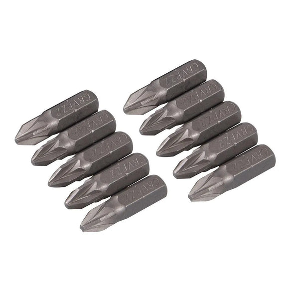 Silverline Pozidriv Cr-V Screwdriver Bits 10pk