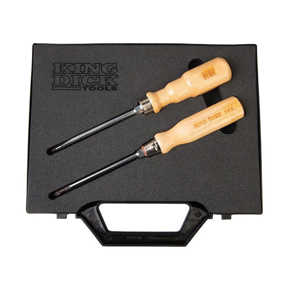 King Dick Heritage Wooden Handled Screwdriver Set 2pce