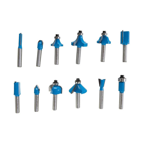 Silverline 1/4" TCT Router Bit Set 12pce