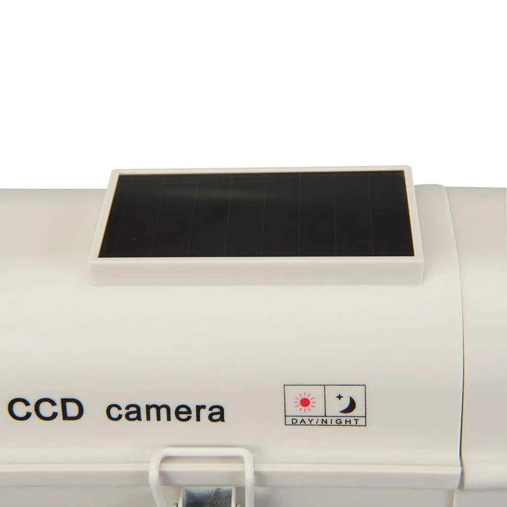 Silverline Solar-Powered Dummy CCTV Camera with LED