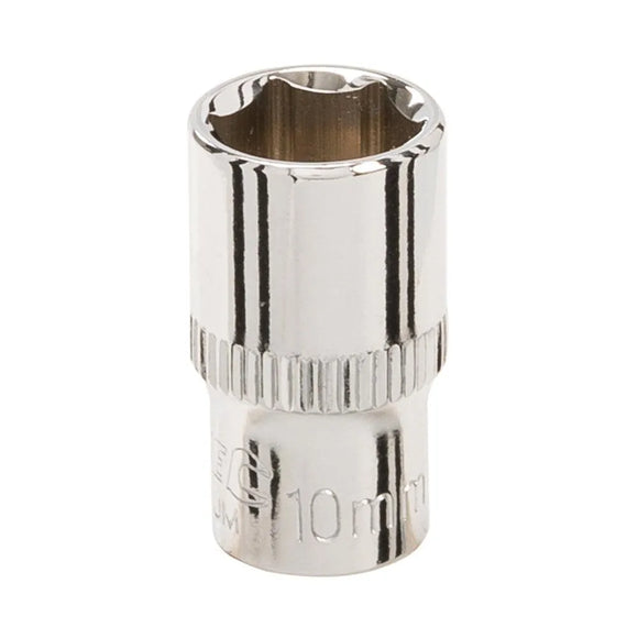 Silverline Socket 1/4" Drive 6pt Metric
