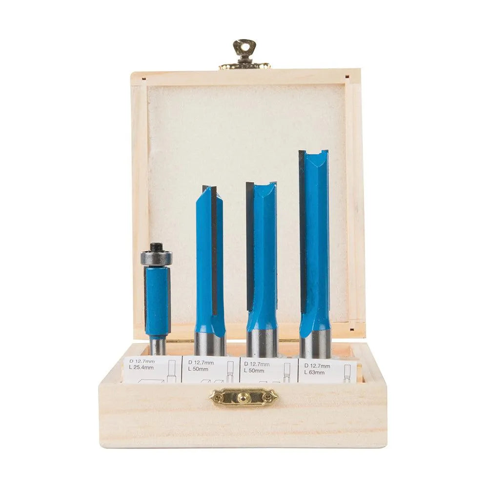 Silverline Kitchen Router Bit Set 4pce - 0