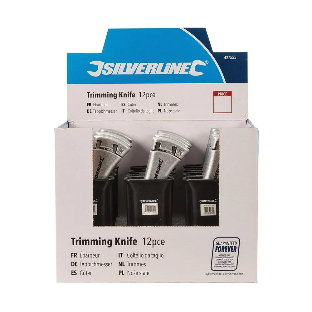 Silverline Trimming Knife Display Box 12pce - 0