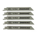 Silverline Recip Saw Blades for Wood 5pk-1