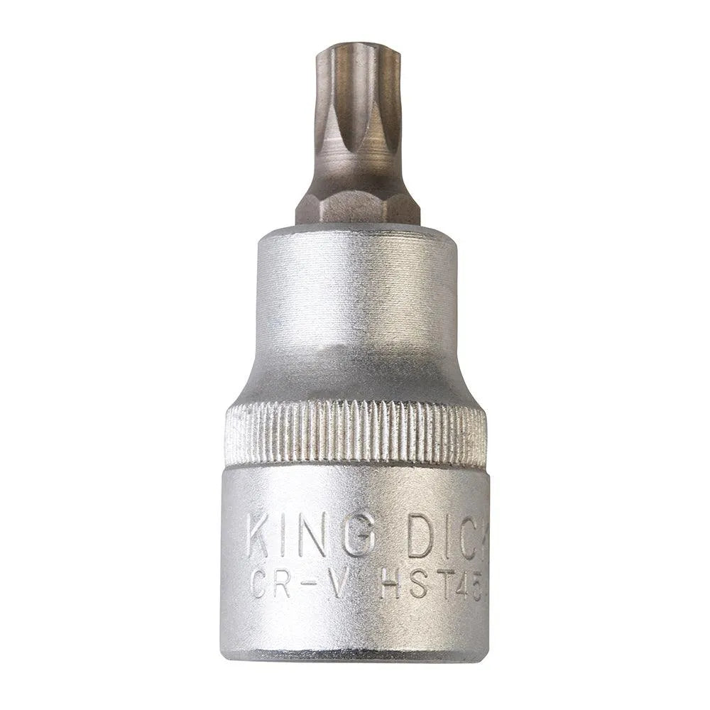 King Dick Anti-Tamper Bit Socket Short 1/2" SD Inserted Trx - 0