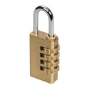 Silverline Combination Padlock Brass-1