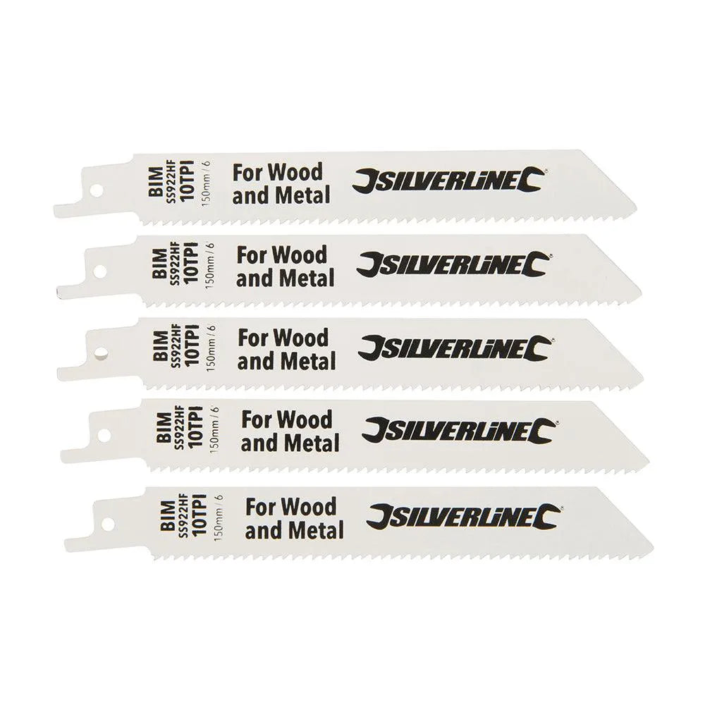 Silverline Recip Saw Blades for Demolition 5pk