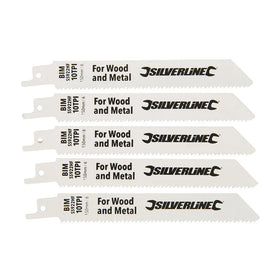Silverline Recip Saw Blades for Demolition 5pk