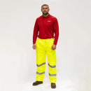 Hi-Vis Elastic Trousers Yellow-16