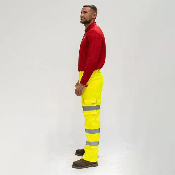 Hi-Vis Elastic Trousers Yellow