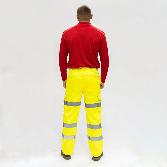 Hi-Vis Elastic Trousers Yellow