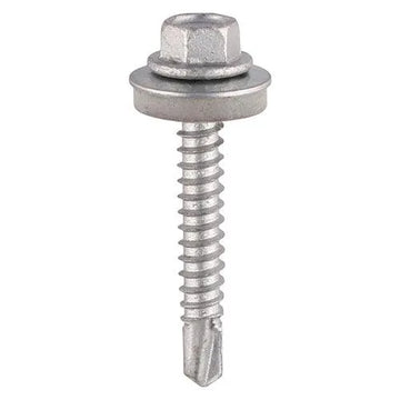 TIMCO Self-Drilling Light Section Screws Exterior Silver with EPDM Washer - 0