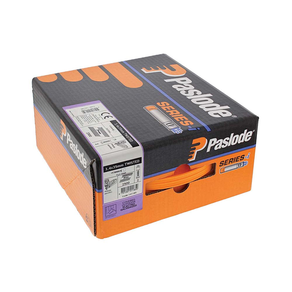 Paslode PPN35Ci Nails & Fuel Cells Trade Pack - Twist Shank - Electro Galvanised - 141185 - 0