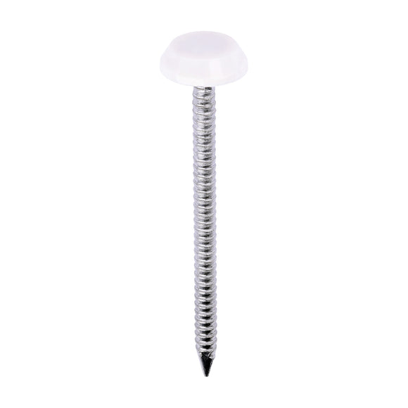 TIMCO Polymer Headed Nails - Cream