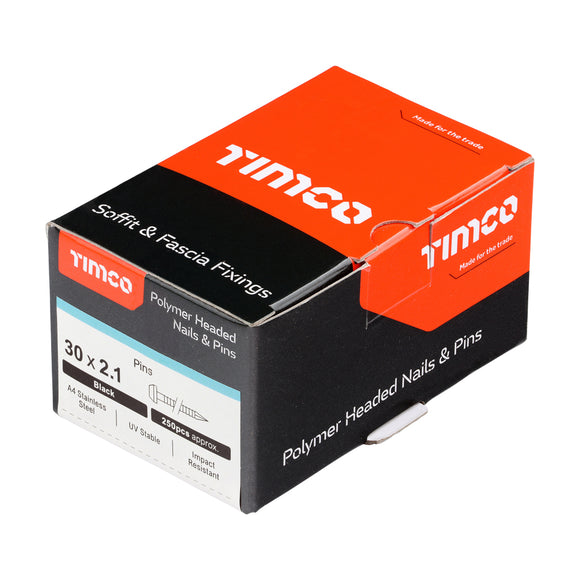 TIMCO Polymer Headed Pins - Black
