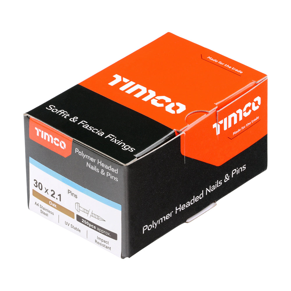 TIMCO Polymer Headed Pins - Oak | STICK 2