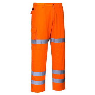 Portwest RT49 - Hi-Vis Three Band Work Trousers Orange Portwest