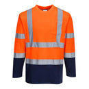 Hi-Vis Cotton Comfort Contrast T-Shirt L/S-1