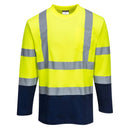 Hi-Vis Cotton Comfort Contrast T-Shirt L/S-2