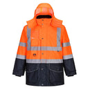 Hi-Vis Breathable 7-in-1 Contrast Traffic Jacket-1