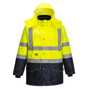 Hi-Vis Breathable 7-in-1 Contrast Traffic Jacket-2