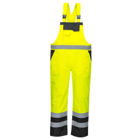 Hi-Vis Breathable Contrast Rain Bib and Brace - 0