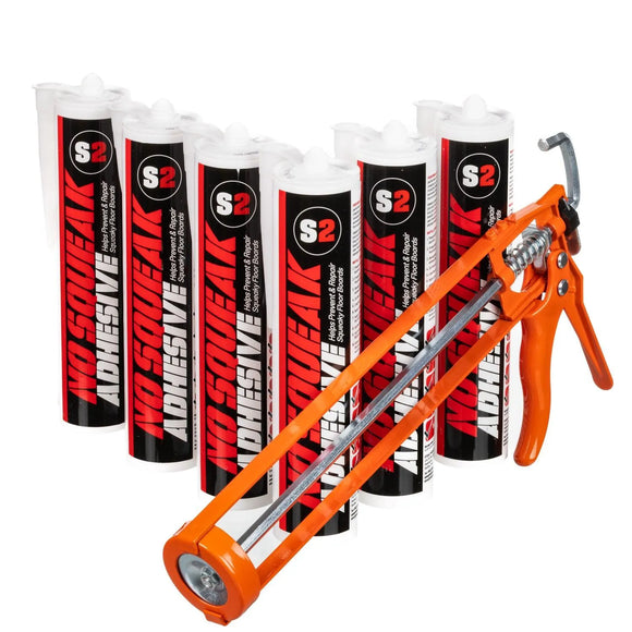 No Squeak Adhesive - Prevents & Repairs Squeaky Floor Boards