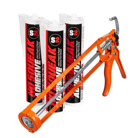 No Squeak Adhesive - Prevents & Repairs Squeaky Floor Boards