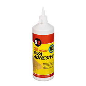 S2 D3 Water Resistant PVA Adhesive - 1KG - White But Dries Clear STICK2
