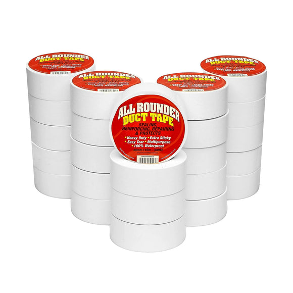 All Rounder Waterproof Duct Gaffer Tape - Black, Silver & White STICK2